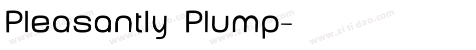 Pleasantly Plump字体转换